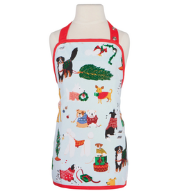 Now Designs Holiday Apron, Holiday Hounds Dogs CHILD