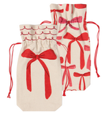 Now Designs Holiday Wine Bags, Bows, Set of 2