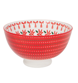 Now Designs Holiday Stamped Bowl 4" Wreaths, SINGLE