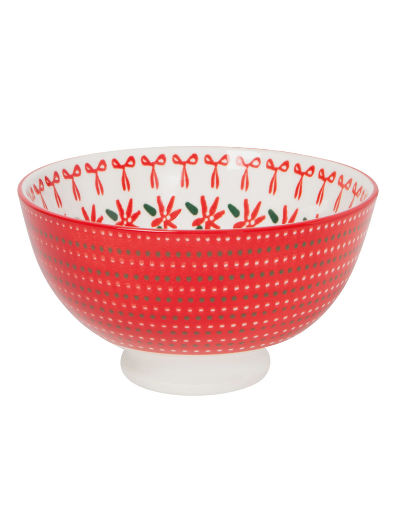 Now Designs Holiday Stamped Bowl 4" Wreaths, SINGLE
