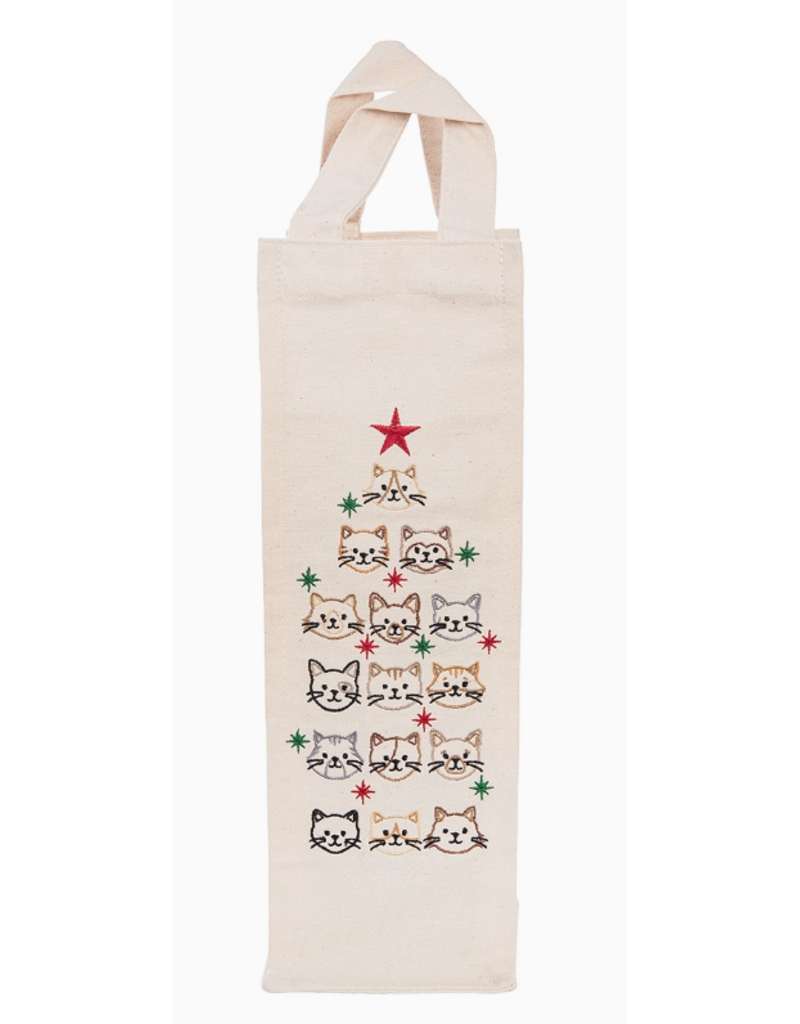 C and F Home Holiday Wine Bag, Cat Tree