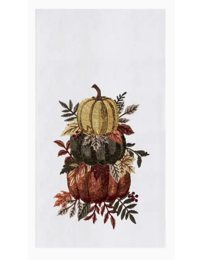 C and F Home Fall Towel, Pumpkin Stack, dark