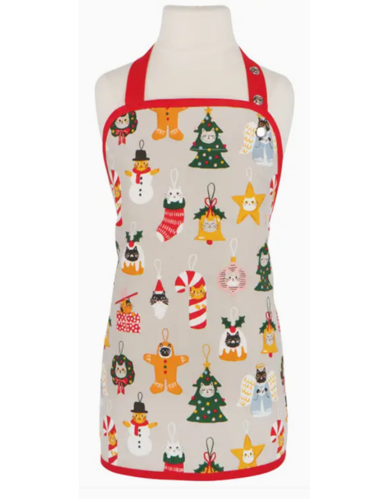 Now Designs Holiday Apron, Bauble Cats CHILD