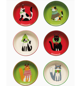 Now Designs Holiday Kitty Cat Carol Pinch Bowl, SINGLE