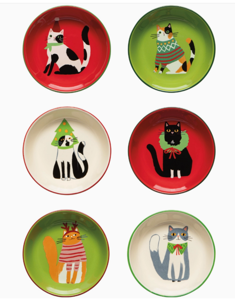 Now Designs Holiday Kitty Cat Carol Pinch Bowl, SINGLE
