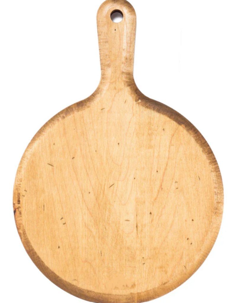 JK Adams Maple Round Handled Cheese Board, 10"