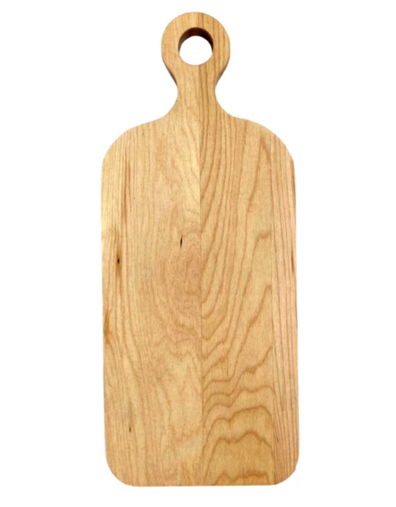 JK Adams Maple Paddle Charcuterie Board, 12" disc