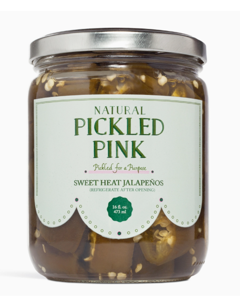 Pickled Pink Sweet Heat Jalapenos, 16oz