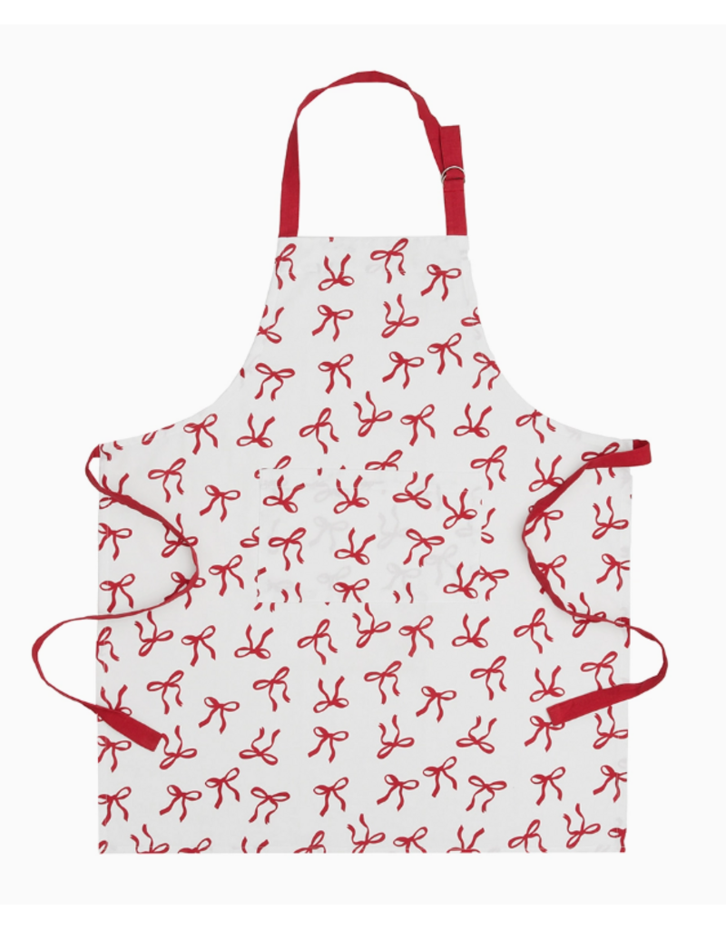 C and F Home Holiday Apron, Red Bows
