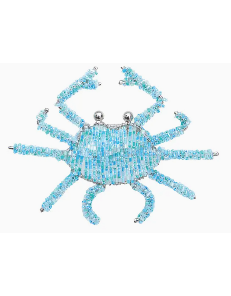 C and F Home Ornament, Beaded Blue Crab