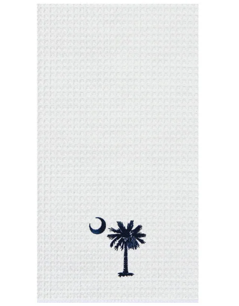 C and F Home Towel, South Carolina Palmetto Moon, waffle weave*