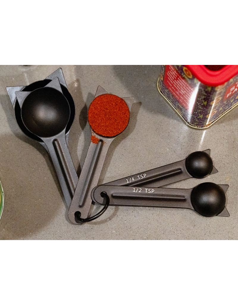 Cat Measuring Spoons, Set of 5, stainless