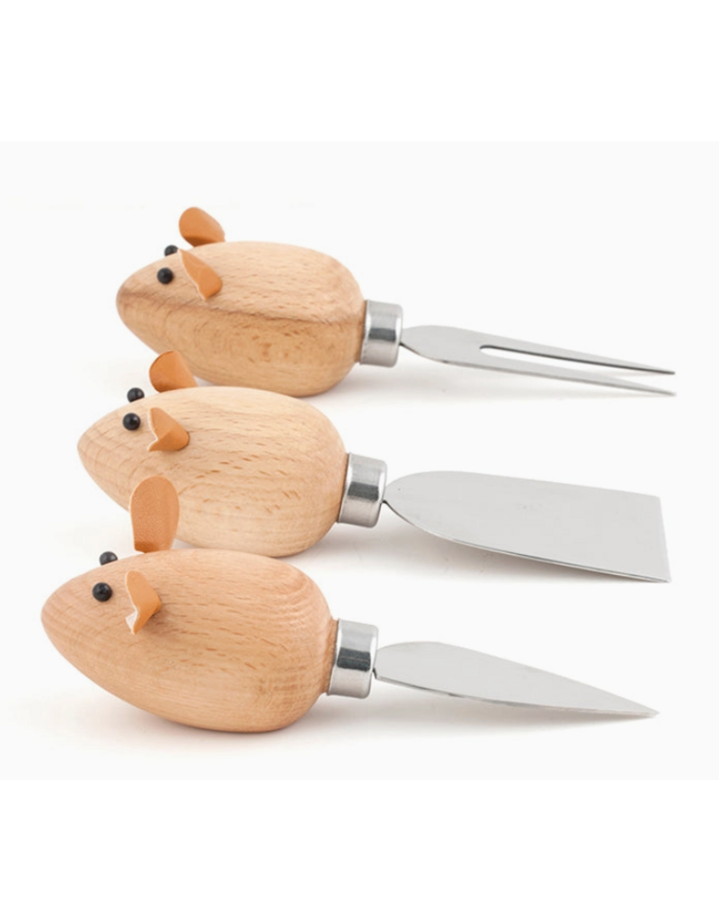 Cheese Knives, Mice, Set of 3