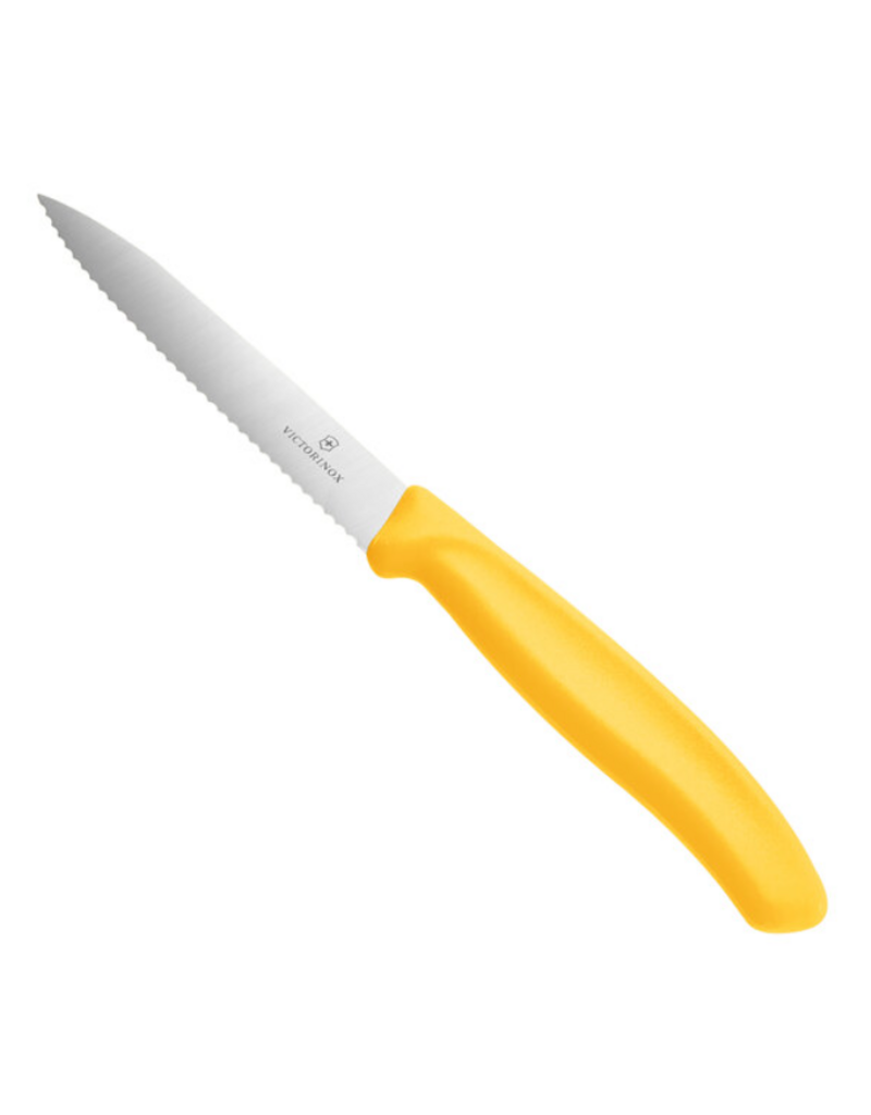 Victorinox Swiss Classic 3.25'' Point Paring Knife SERRATED, yellow cir