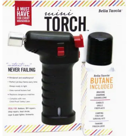 Bella Tavola Mini Creme Brulee Torch with Fuel, Black