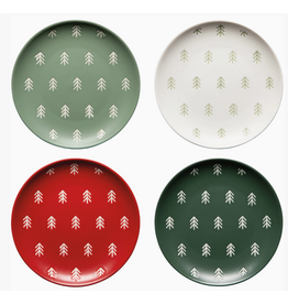 Now Designs Holiday Appetizer Plate, Noel Stick Trees, 6" SINGLE