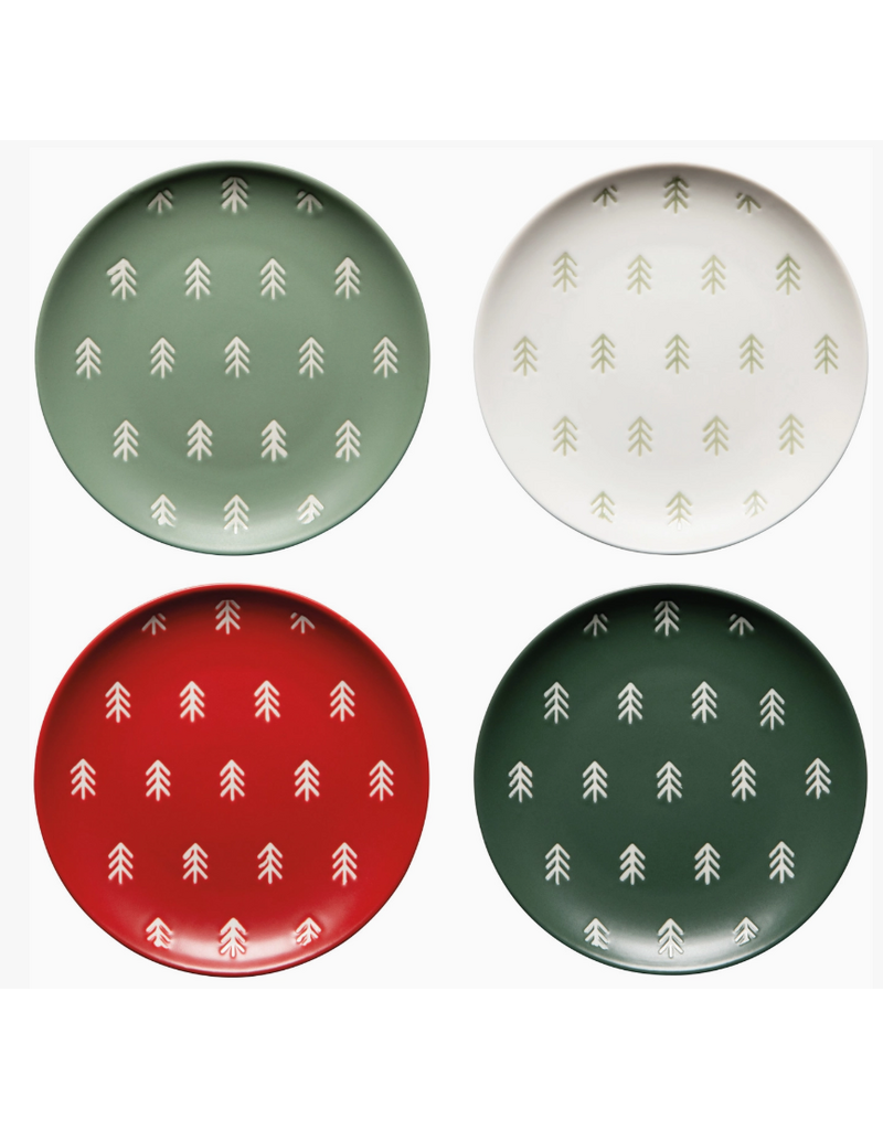 Now Designs Holiday Appetizer Plate, Noel Stick Trees, 6" SINGLE