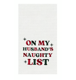 C and F Home Holiday Dish Towel, Husband Naughty List