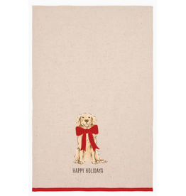 C and F Home Holiday DIsh Towel, Holiday Golden Retriever Dog