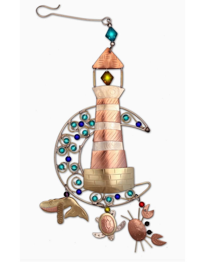 Pilgrim Imports Ornament, Moonbeam Lighthouse, Nickel-Copper-Brass