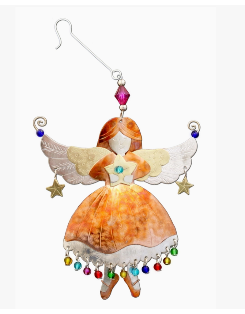 Pilgrim Imports Ornament, Bright Star Angel, Nickel-Copper-Brass