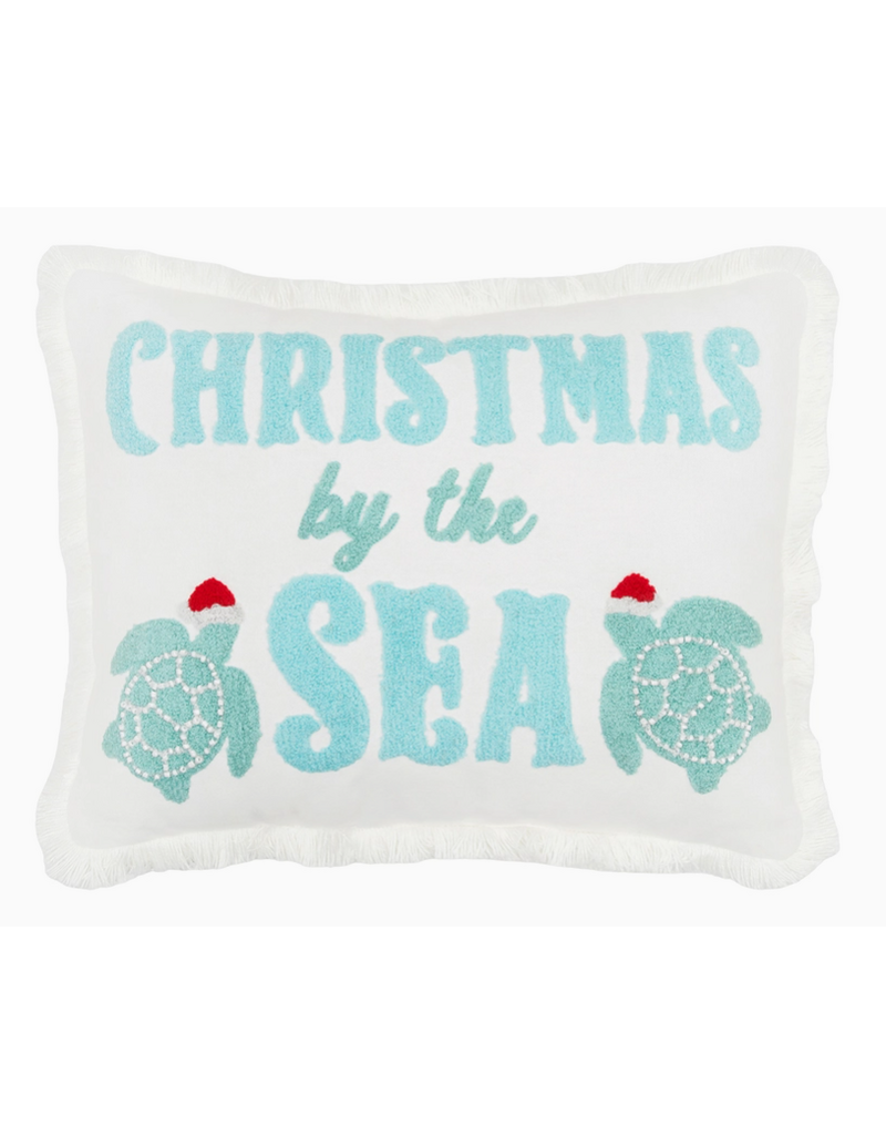 C and F Home Holiday Pillow, Christmas by the Sea, 12x16