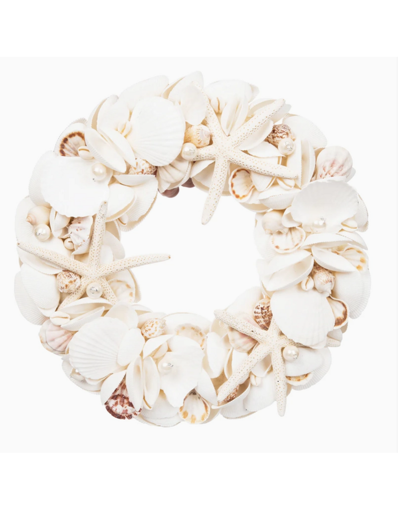 C and F Home Holiday Shell Coastal Wreath, 13" dia