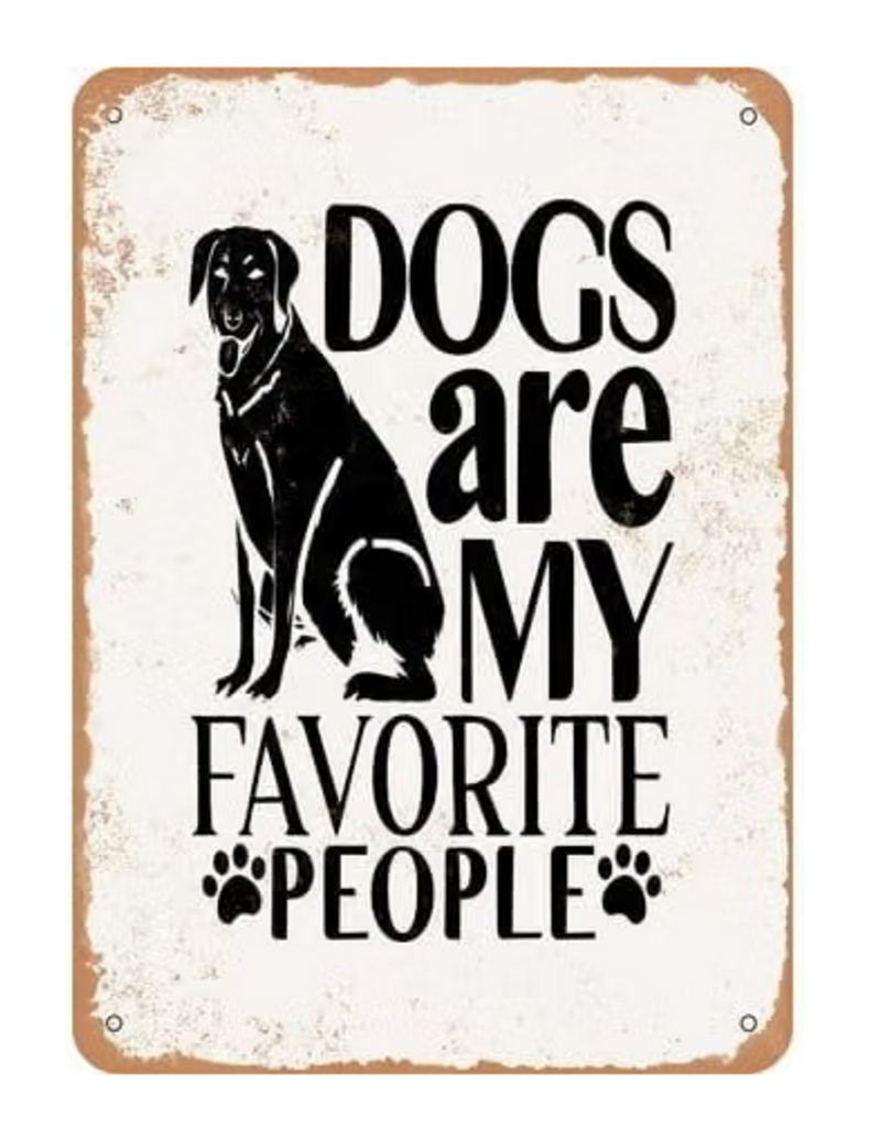 Vintage Tin Sign - Dogs Favorite, 8x12