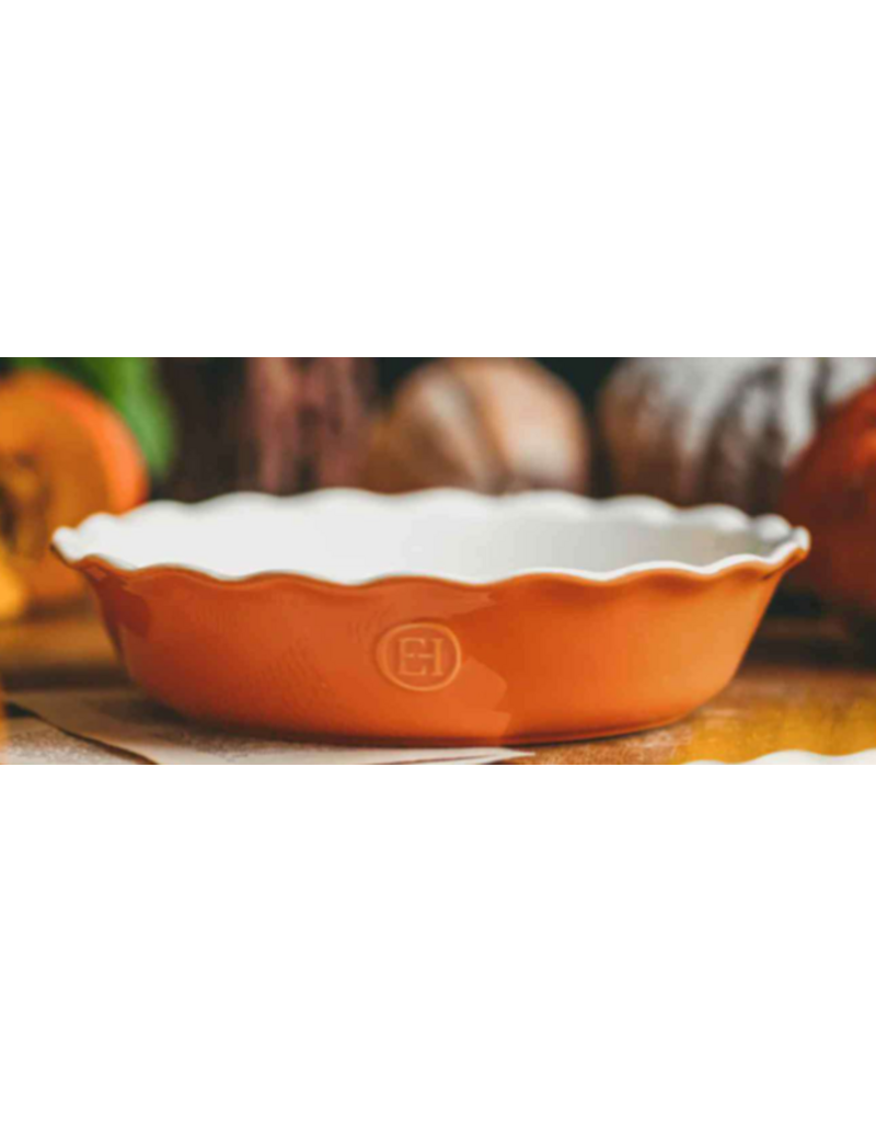 Emile Henry/Marcato PUMPKIN Pie Dish, Orange, 9'', 1.4Qt cir*