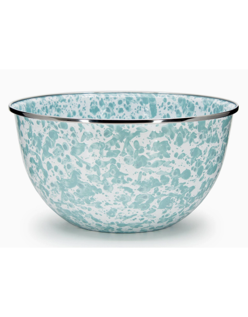 Golden Rabbit Sea Glass Blue 4Qt BOWL, 10.25", Enamelware