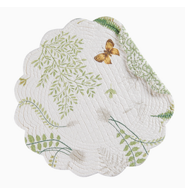 C and F Home Placemat, Althea Ferns, ROUND Reversible