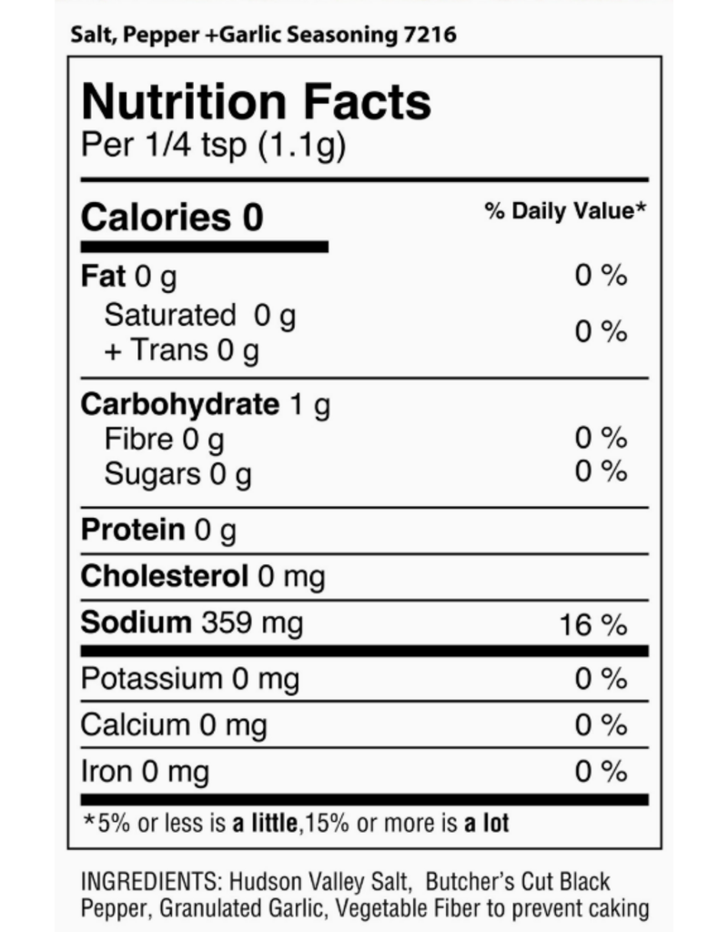 Spice Lab Salt, Pepper + GARLIC Seasoning, 6.2oz shaker