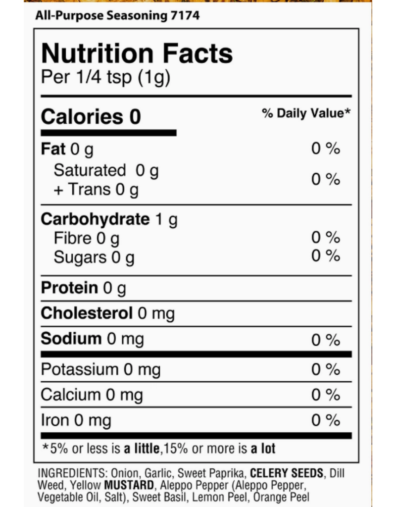 Spice Lab SALT FREE All-Purpose Seasoning, 3.9oz shaker