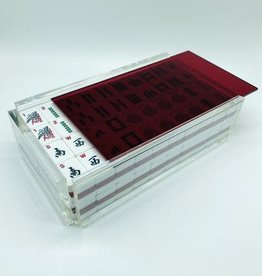 Luxe Dominoes Mahjong Set Racks El Mahjong Red Game