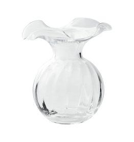 Vietri Hibiscus Glass Clear Small Fluted Vase