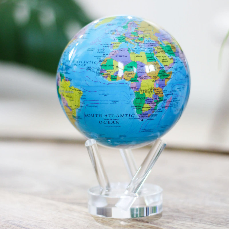 MOVA  International Political Map Blue Globe, 4.5 inch