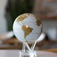 MOVA  International White & Gold Globe, 4.5 inch