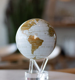 MOVA  International White & Gold Globe, 4.5 inch