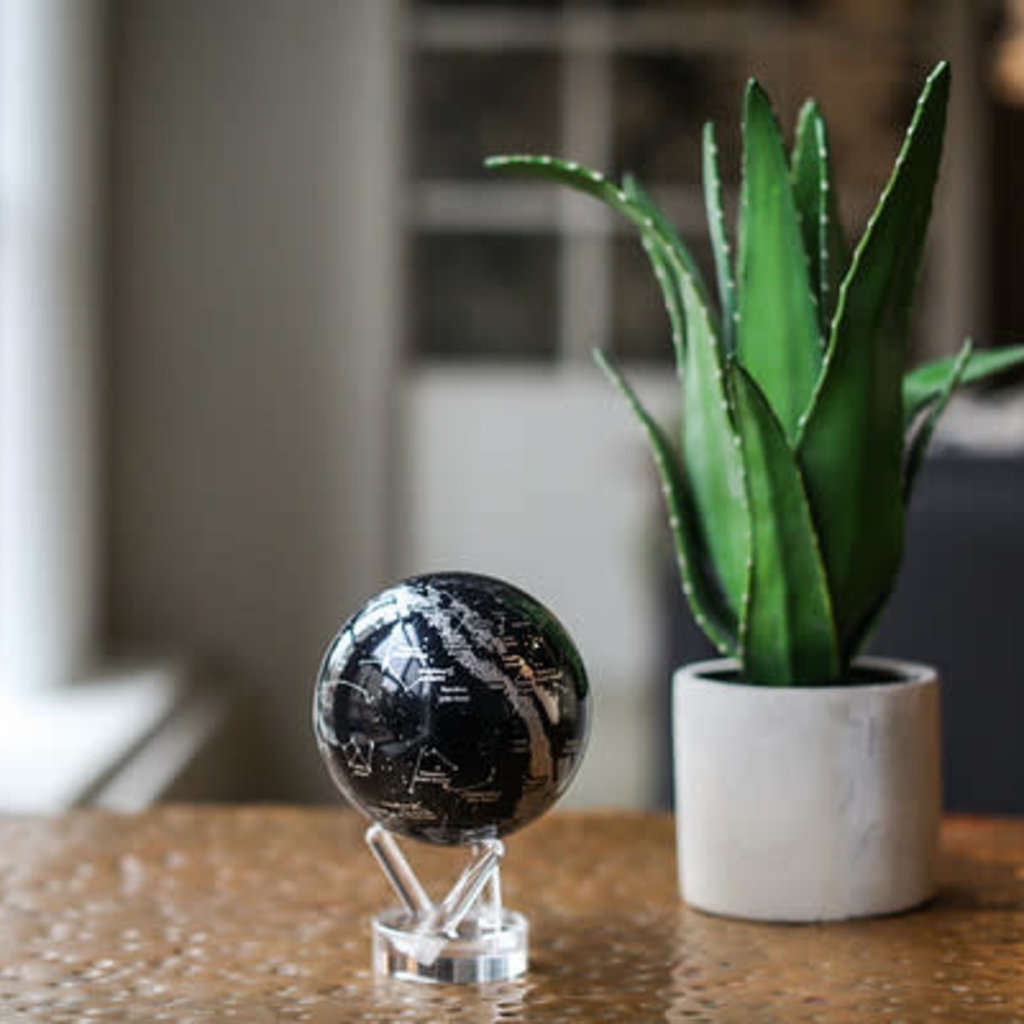 MOVA  International Black & Silver  Globe, 4.5 inch