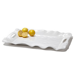 Beatriz Ball VIDA Havana White Rectangular Tray with Handles