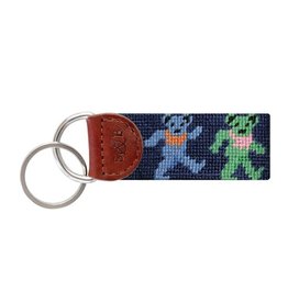 Smathers & Branson Dancing Bears Needlepoint Key Fob