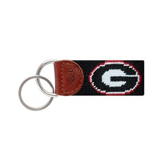 Smathers & Branson Georgia (Black) Needlepoint Key Fob
