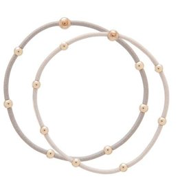 ENewton Design Hair Ties Neutral Set Gray Gold