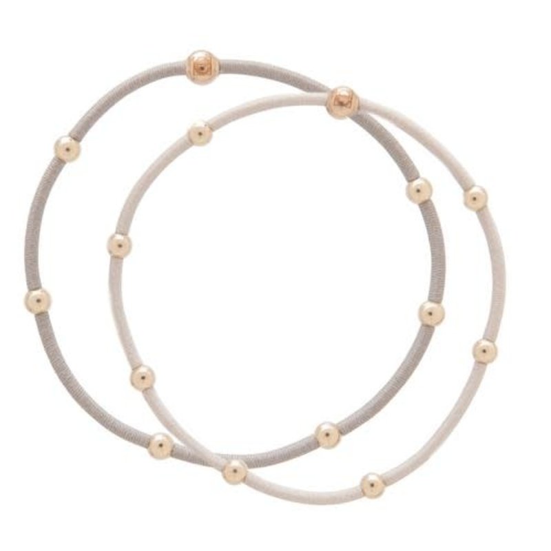 ENewton Design Hair Ties Neutral Set Gray Gold