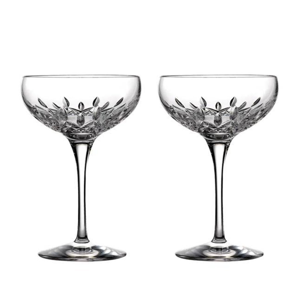 Waterford Lismore Essence Champagne Saucer, Pair