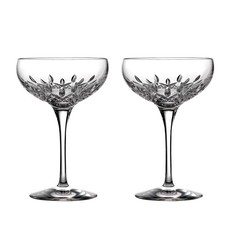 Waterford Lismore Essence Champagne Saucer, Pair