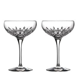 Waterford Lismore Essence Champagne Saucer, Pair