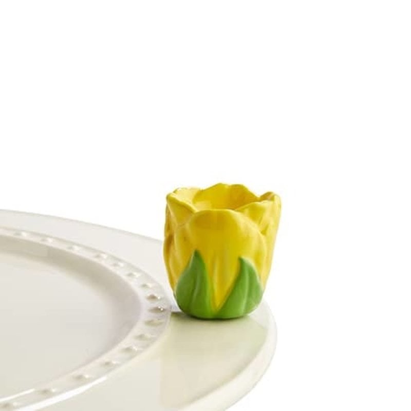 nora fleming tiptoe thru 'em  mini (yellow tulip)