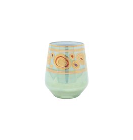Vietri REGALIA AQUA STEMLESS WINE GLASS