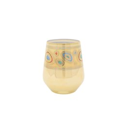 Vietri REGALIA CREAM STEMLESS WINE GLASS
